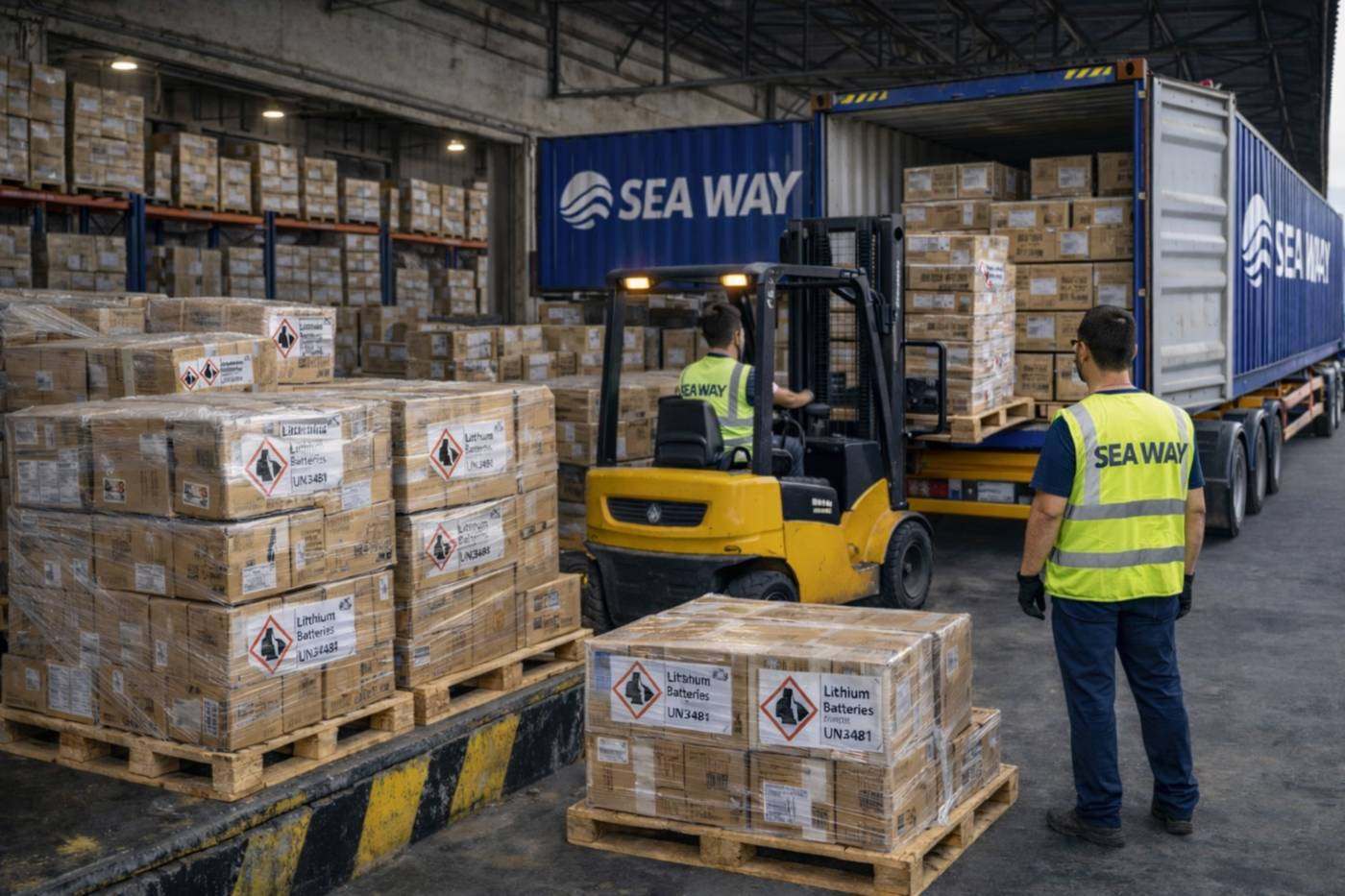 склад и погрузка грузов из Турции в Украину, паллеты и контейнер Sea Way
